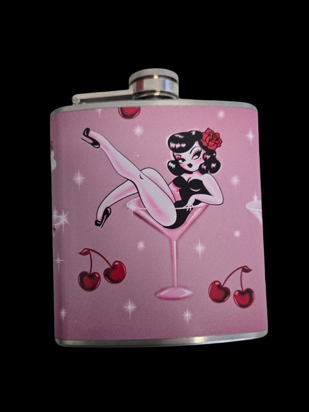 Liquid Courage “Ginger” Pin-Up Girl Stainless Steel Flask
